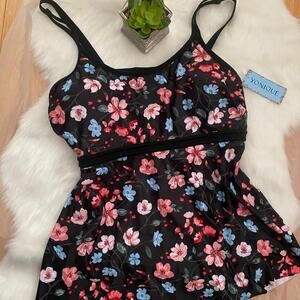 Yonique Women's Floral One-Piece Swimsuit Size Large